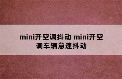 mini开空调抖动 mini开空调车辆怠速抖动